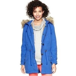 Blue Gap Parka with fur Hood